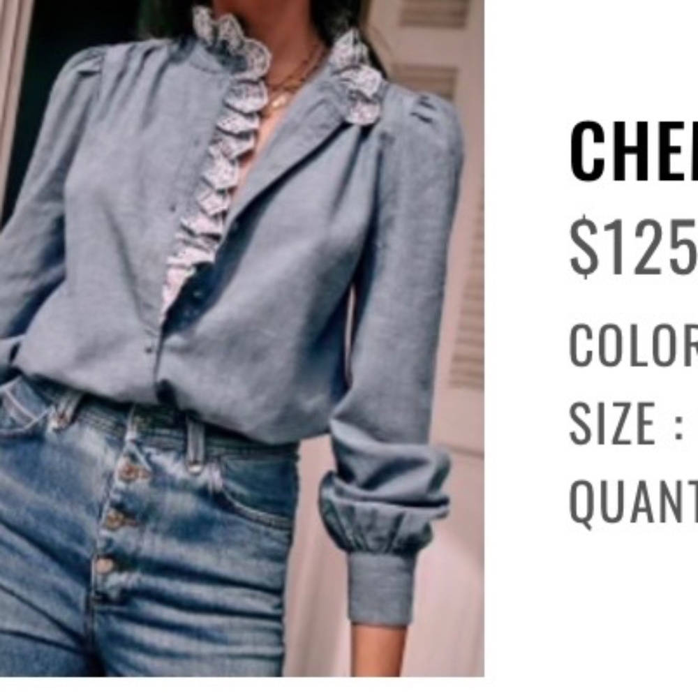 Sézane Chlo shirt size 46 (14)